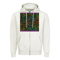 Oatmeal Heather halloween witch symbols seamless pattern Zipper Hoodie - BundleAndBundleShop