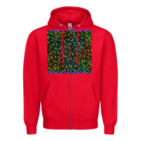Red halloween witch symbols seamless pattern Zipper Hoodie - BundleAndBundleShop