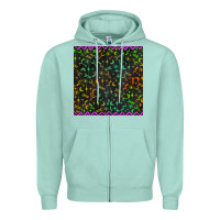 Seafoam halloween witch symbols seamless pattern Zipper Hoodie - BundleAndBundleShop