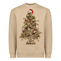 Mushroom Skeleton Christmas Tree Heavyweight Sweatshirt - RanaPortraitStore