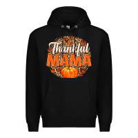 Black Thankful Mama Premium Hoodie - MaliasSmallBusiness