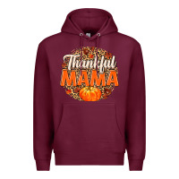 Burgundy Thankful Mama Premium Hoodie - MaliasSmallBusiness