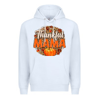 White Thankful Mama Premium Hoodie - MaliasSmallBusiness