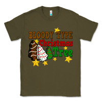 Army Green Bloody Type Christmas Tree Classic Tee - FaDigitalArtStudio
