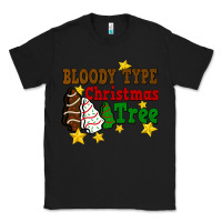 Black Bloody Type Christmas Tree Classic Tee - FaDigitalArtStudio