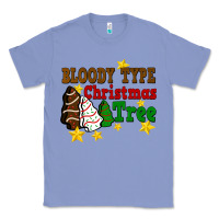 Colony Blue Bloody Type Christmas Tree Classic Tee - FaDigitalArtStudio