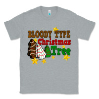Heather Grey Bloody Type Christmas Tree Classic Tee - FaDigitalArtStudio