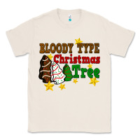 Natural Bloody Type Christmas Tree Classic Tee - FaDigitalArtStudio