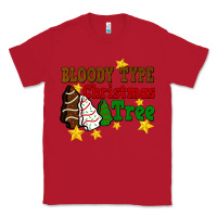 Red Bloody Type Christmas Tree Classic Tee - FaDigitalArtStudio