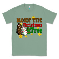 Sage Bloody Type Christmas Tree Classic Tee - FaDigitalArtStudio