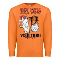 Carrot hot mess always stressed volleyball mama Premium Sweatshirt - MaliasSmallBusiness