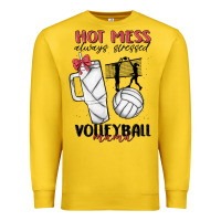Lemon hot mess always stressed volleyball mama Premium Sweatshirt - MaliasSmallBusiness