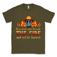 Army Green the fire with firefighter air mask Classic Tee - HRA Design Shop