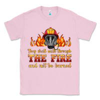Bubblegum Pink the fire with firefighter air mask Classic Tee - HRA Design Shop
