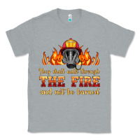 Heather Grey the fire with firefighter air mask Classic Tee - HRA Design Shop
