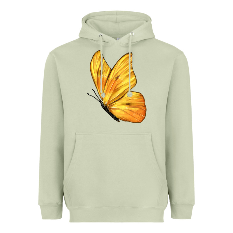 Flying Cloudless Sulphur Butterfly Heavyweight Hoodie by LillyAllenDesigns | Teevron