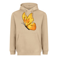 Mushroom Flying Cloudless Sulphur Butterfly Heavyweight Hoodie - LillyAllenDesigns