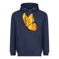 Navy Flying Cloudless Sulphur Butterfly Heavyweight Hoodie - LillyAllenDesigns