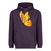 Plum Flying Cloudless Sulphur Butterfly Heavyweight Hoodie - LillyAllenDesigns