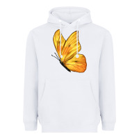 White Flying Cloudless Sulphur Butterfly Heavyweight Hoodie - LillyAllenDesigns
