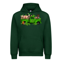 Forest Green st patricks farm animals truck Urban Hoodie - Jasminsmagicworld