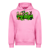 Fuchsia Pink st patricks farm animals truck Urban Hoodie - Jasminsmagicworld