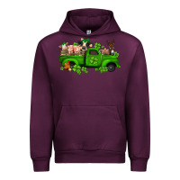 Mauve Wine st patricks farm animals truck Urban Hoodie - Jasminsmagicworld