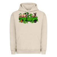Pigment French Oak st patricks farm animals truck Urban Hoodie - Jasminsmagicworld