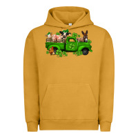 Pigment Peanut Butter st patricks farm animals truck Urban Hoodie - Jasminsmagicworld