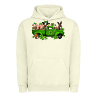 Pigment Pistachio st patricks farm animals truck Urban Hoodie - Jasminsmagicworld