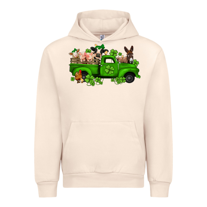 St Patricks Farm Animals Truck Urban Hoodie by Jasminsmagicworld | Teevron