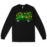 Black st patricks shamrock gold truck Long Sleeve Tee - FaDigitalArtStudio