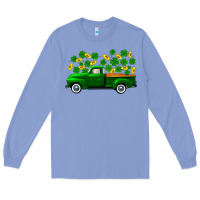 Colony Blue st patricks shamrock gold truck Long Sleeve Tee - FaDigitalArtStudio