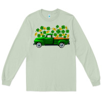 Matcha st patricks shamrock gold truck Long Sleeve Tee - FaDigitalArtStudio
