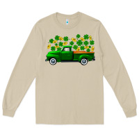 Mushroom st patricks shamrock gold truck Long Sleeve Tee - FaDigitalArtStudio