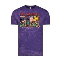 Cloud Purple i'm just here for the snacks softball Vintage Tee - Zillion Design Studio