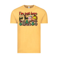 Vintage Mustard i'm just here for the snacks softball Vintage Tee - Zillion Design Studio