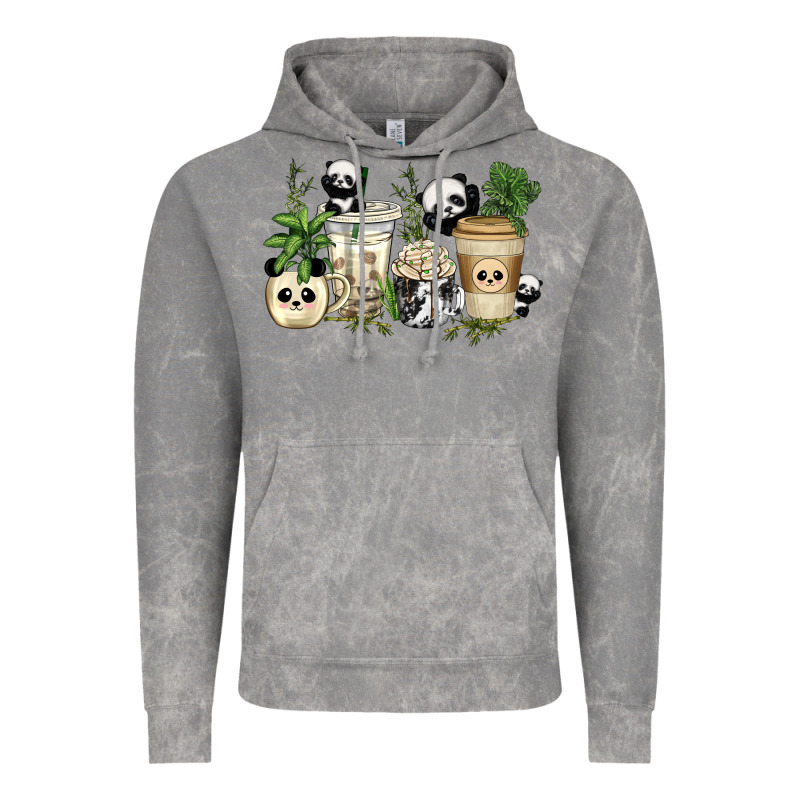 Panda Coffee Cups Vintage Hoodie by texasbilliewilder | Teevron