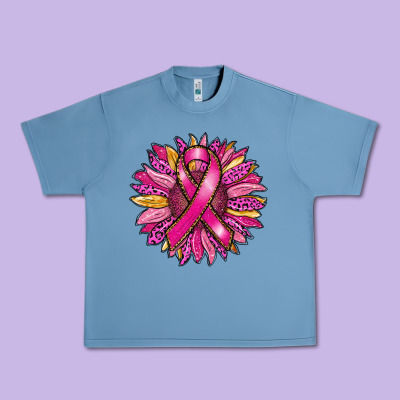 Breast Cancer Sunflower Urban Heavy Tee Designed By Ranaportraitstore