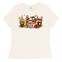 Bone christmas cow coffee cups Ladies Tee - AdoDesignShop