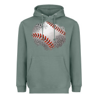 Sage leopard baseball patch Heavyweight Hoodie - Jasminsmagicworld