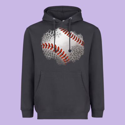 Leopard Baseball Patch Heavyweight Hoodie Designed By Jasminsmagicworld