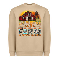 Mushroom life is better on the farm with barn Heavyweight Sweatshirt - texasbilliewilder