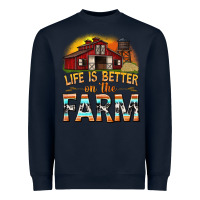 Navy life is better on the farm with barn Heavyweight Sweatshirt - texasbilliewilder