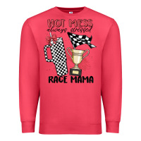 Cardinal hot mess always stressed race mama Premium Sweatshirt - MaliasSmallBusiness