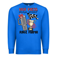 True Royal hot mess always stressed race mama Premium Sweatshirt - MaliasSmallBusiness