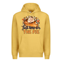 Antique Gold Just Here For The Pie Premium Hoodie - MaliasSmallBusiness