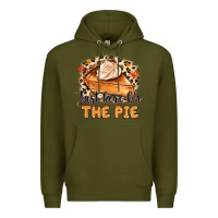 Army Green Just Here For The Pie Premium Hoodie - MaliasSmallBusiness