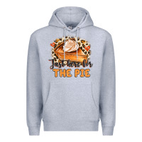 Heather Grey Just Here For The Pie Premium Hoodie - MaliasSmallBusiness