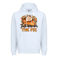 White Just Here For The Pie Premium Hoodie - MaliasSmallBusiness